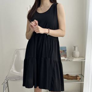 나야홍 / 아이우먼 이단캉캉민소매원피스 YYX073M601 빅사이즈