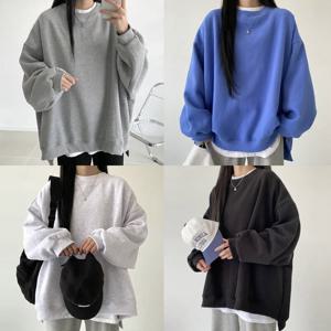 나야홍 / 빅사이즈티 X064L601 무지가오리기모맨투맨 SE