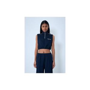 26 SS 미우미우 여성 민소매 하이넥 크롭 탑 miu0263059nav