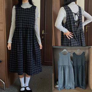 나야홍 / 위쉬몰 YP 투리본체크나시원피스(X105H601) 빅사이즈