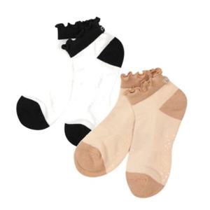 핑골프 (121F1SC051-LI) 여성 배색 물결 단목 양말