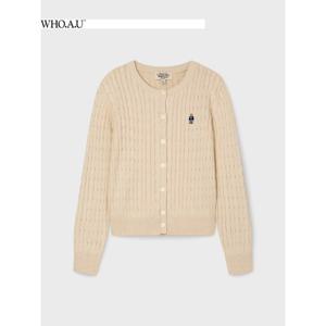 [후아유]W.A.U Steve Cable Cardigan(BEIGE)-WHCKG2211F