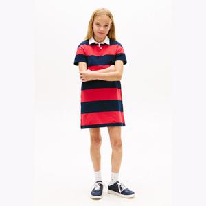 [타미힐피거칠드런] 타미힐피거 키즈 T42G1RDR600GT1 캐주얼 럭비 폴로 드레스 T42G1RDR600GT1