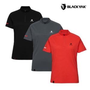 여성 냉감 신축좋은 기능성 등산티셔츠 폴라텍 델타 집업 반팔티 1BYZTMV503 GD