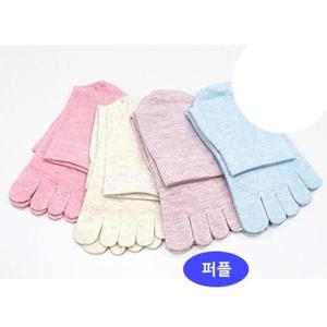 통풍양말 여성중목 퍼플 발가락양말 레이디양말 여성양말 발땀