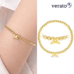 베라토 [4월사은품] 24K 순금 행운 고래꼬리 골드 볼 팔찌