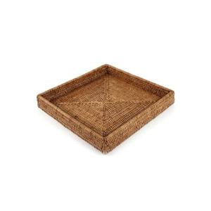[생활] 인테리어 수납 라탄 정사각 트레이 S