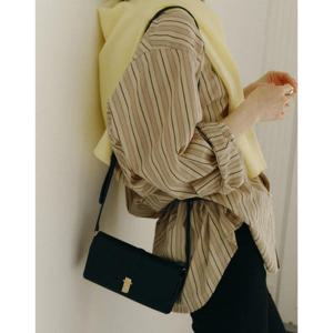 선물포장  (DCWA6E710BK) 블랙 소가죽 장지갑 (크로스끈 포함)