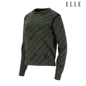 엘르골프 세이브존01 여성 시즌패턴 라운드 스웨터 6K63351 105