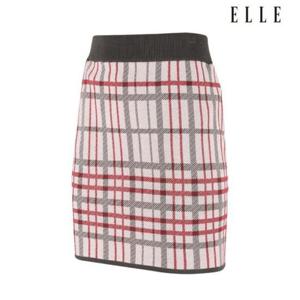 엘르골프 세이브존01 여성 체크 니트 스커트 (SET) 6K64941 220
