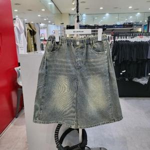 에어워크주니어 sh06 7부 스판데님 INK/블루 맞주름 버뮤다팬츠 R262G3174A