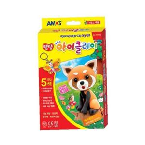 10000 탱탱 아이클레이 5색 18g 아모스 (컬러 점토놀이 컬러클레이 찰흙)