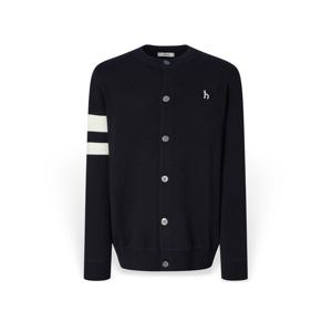 [헤지스 남성] 남성 소매 배색 라운드넥 가디건 HZSW5D200N2 HZSW5D200