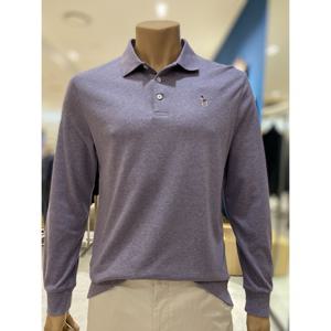 [헤지스 남성] 인터록 긴팔 폴로 셔츠 (HZTS5F302U1) HZTS5F302