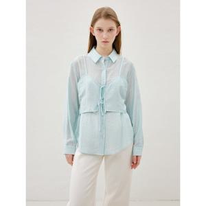 [올리브데올리브] 뷔스띠에 셋업 시어 셔츠 OH6XB2860