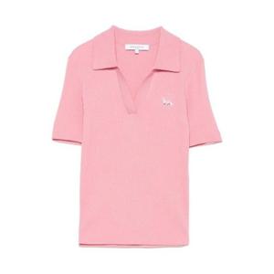 라프리마 메종키츠네 베이비 폭스 패치 파인 리브 폴로 OW00201KT1091 0139