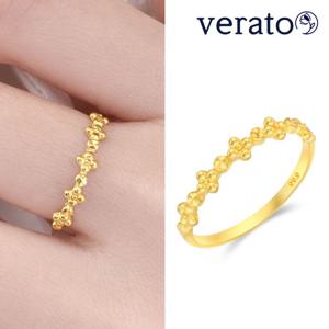 베라토 24K 순금 플라워 레이어드 반돈 반지 1.875g