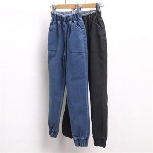 빅사이즈사랑해요 8320L111 스티치 조거 밴딩 진 LO