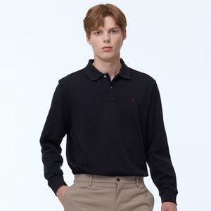 [TAG가 169000원]헤지스 남성 24FW 블랙 단색 면혼방 긴팔카라티셔츠 WHTS4D432BK