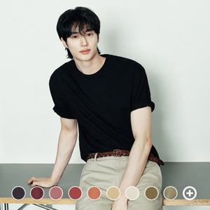 [백화점][지오다노] 남성 여름 라운드넥 기본핏 솔리드 무지 면 반팔 티셔츠 026540