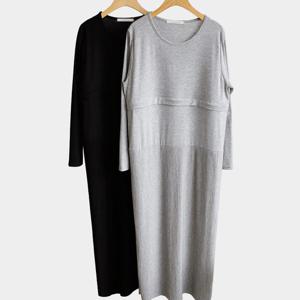 T.긴팔플리츠수유원피스 수유복 임부복원피스 임산부