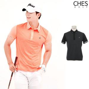 [체스]김영주스포츠 스컬찡 남성골프 쿨 반팔카라티셔츠