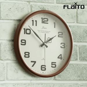 국산 플라이토 에쉬우드 원형 무소음 벽시계 29cm