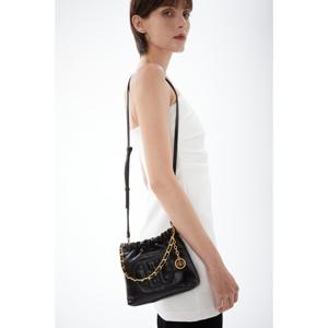 [헤지스] H패치 블랙 레더 크로스백 S HIBA4E553BK