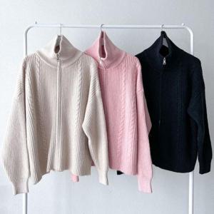 빅사이즈사랑해요 K660L311 사이드꽈배기집업티 BN