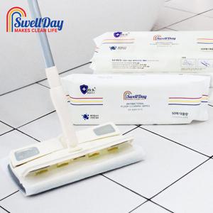 스웰데이 막대걸레 + 항균 물걸레 청소포 100매 (50매입 2개)
