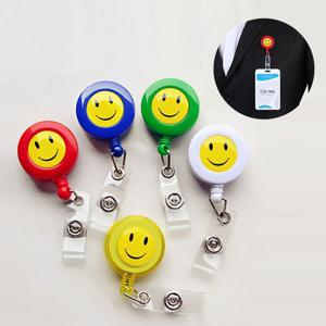 해피 스마일 명찰 홀더 클립형 DD-10845 사원증 릴홀더