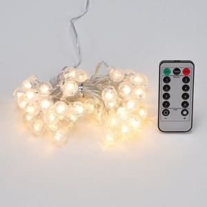 크리스마스트리전구 LED 트리구 수정 50구 투명선 8기능 리모컨