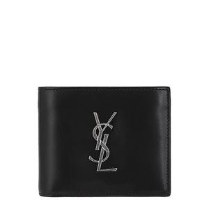 [로로모다] 생로랑 은장 로고 남성 반지갑 / 453276-0SX0E-1000