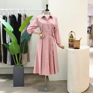 [포커스]  FS4B7OP01099_사이드 리본 A라인 롱원피스