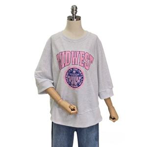 [포커스]아모르 프린팅 포인트 반팔 맨투맨 티셔츠 (FM4D4TS4042)