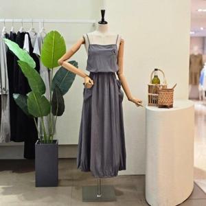 [포커스]  FM4D4OP40499_포켓 스트링 롱 원피스