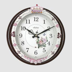 K-50 EA 왕관 핑크 프로방스 데코 벽시계
