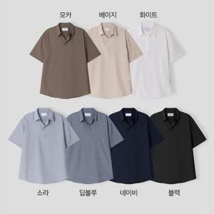 [리빌모아]남자 링클프리 린넨 반팔 티셔츠 반팔티 ET4-KAH-Q004