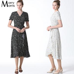 [모리모리스][모리모리스(Morry Morris)] 플라워 프릴 롱 원피스