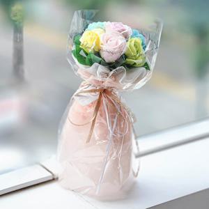 파스텔 장미 비누꽃 꽃다발