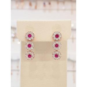 볼라레 세이브존01 퇴사선물 루비 포인트 롱 드롭 귀걸이 spe876