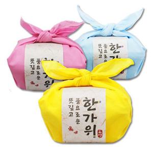 삼색손수건 송편포장(3개)