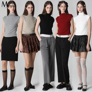 [모리모리스][모리모리스(Morry Morris)] 피치 반목 골지티셔츠