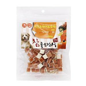 참좋은간식 치킨 연어 호박 큐브 100g