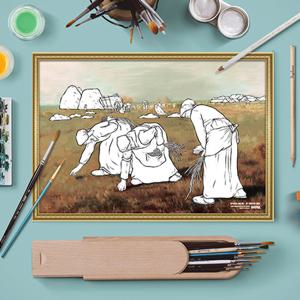 [하하당] 명화 도안 - 이삭 줍는 사람들 (10매)
