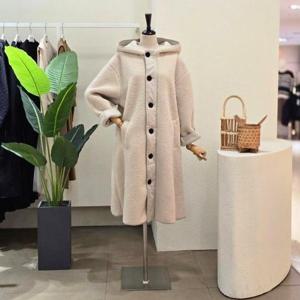 [포커스]FW4J3CT31290_후리스 후드 롱 코트