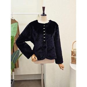 [포커스]24FW4K9JK5039_에코퍼 라운드넥 시어링 재킷