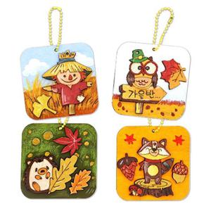 가을 숲속친구 가방걸이 (4인용) 안녕미술아