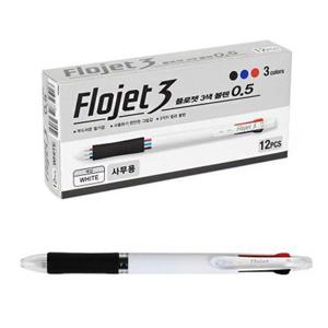 모닝글로리 모닝글로리 플로젯 3색 볼펜 1타 (12개입) (화이트)