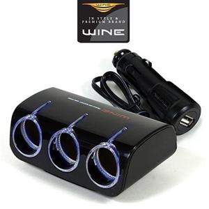 자동차 위네Z03 USB 1구 블루LED 3구확장 시거소켓
